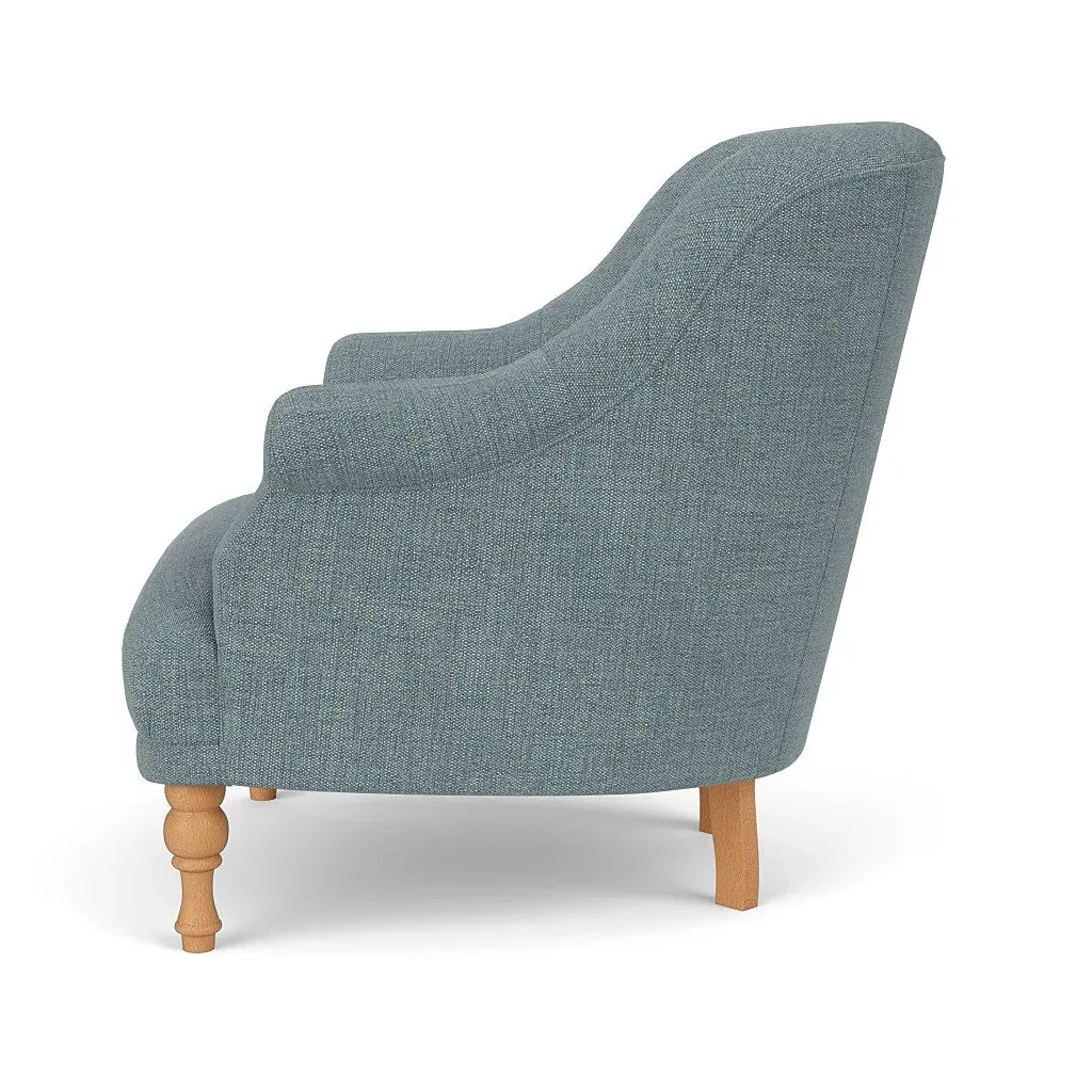 Armchair - Teal, Rustic Weave