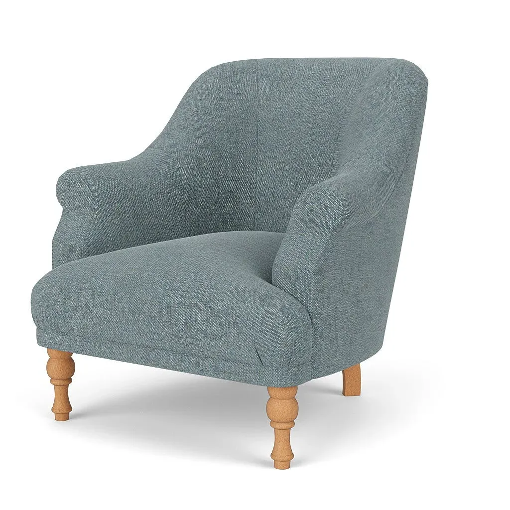 Armchair - Teal, Rustic Weave