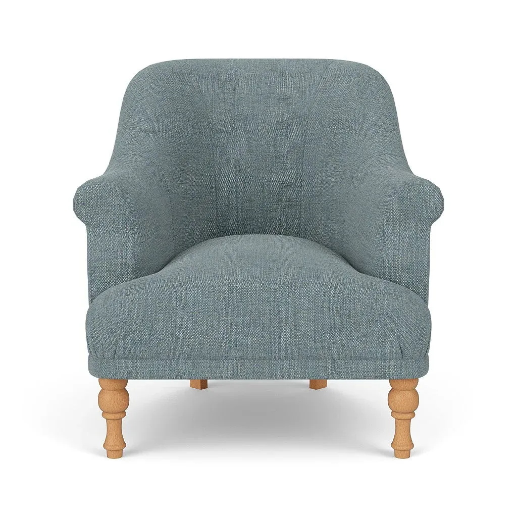 Armchair - Teal, Rustic Weave
