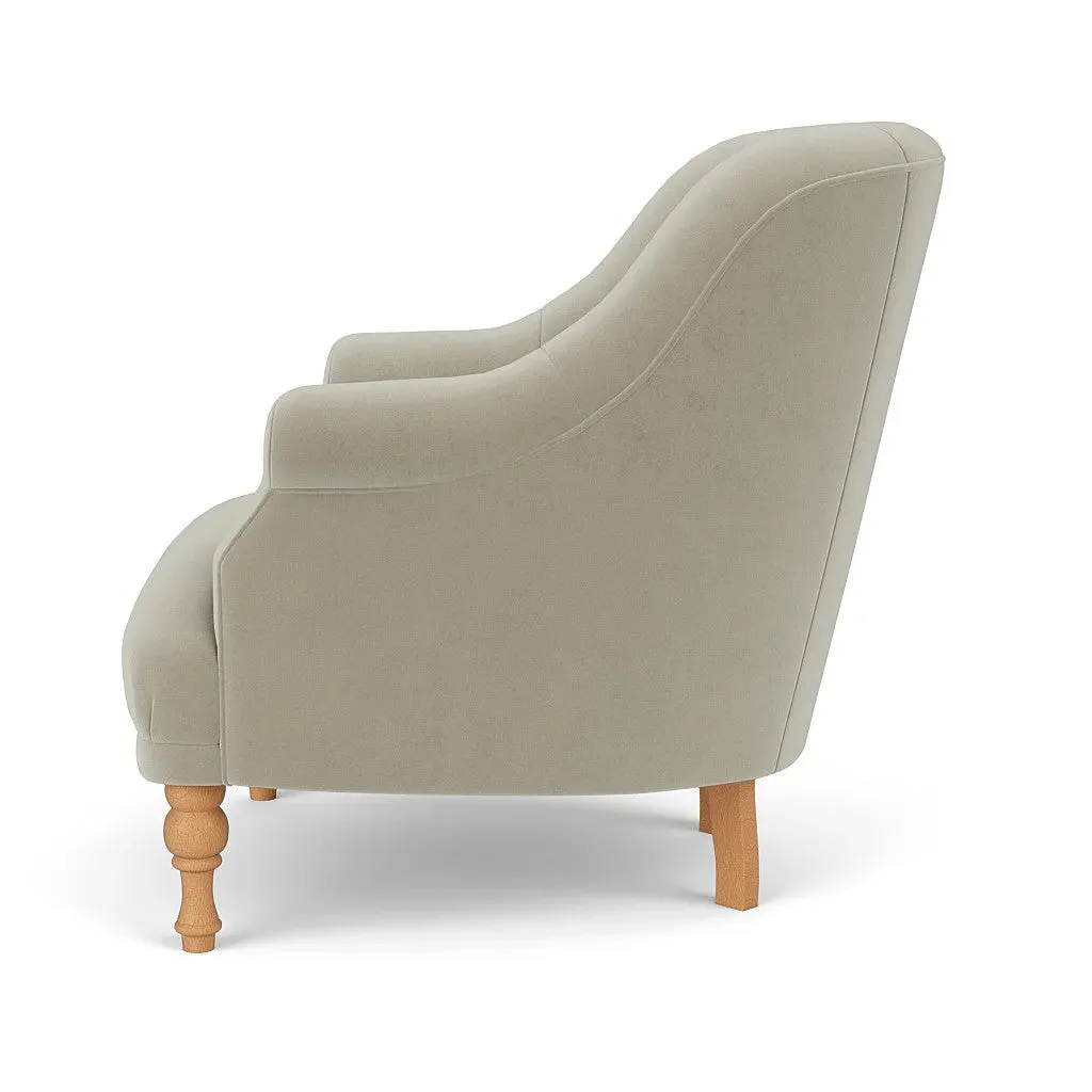 Armchair - Weathered Pebble, Matt Velvet