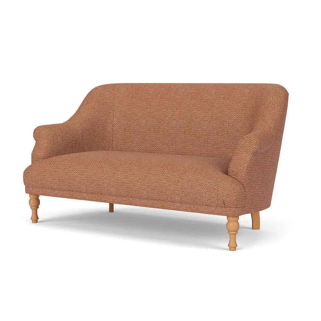 Everett 2-Seater Sofa - Brick, Herringbone Weave