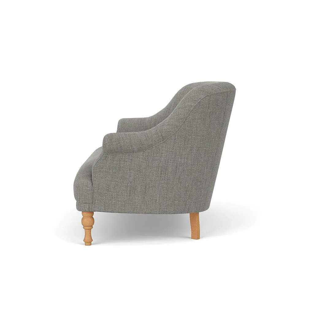 Everett 2-Seater Sofa - Grey Marl, Rustic Weave