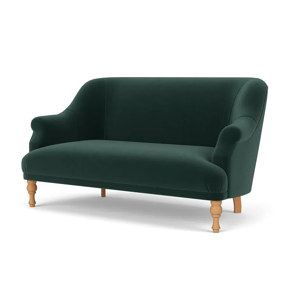 Everett 2-Seater Sofa - Lake, Matt Velvet