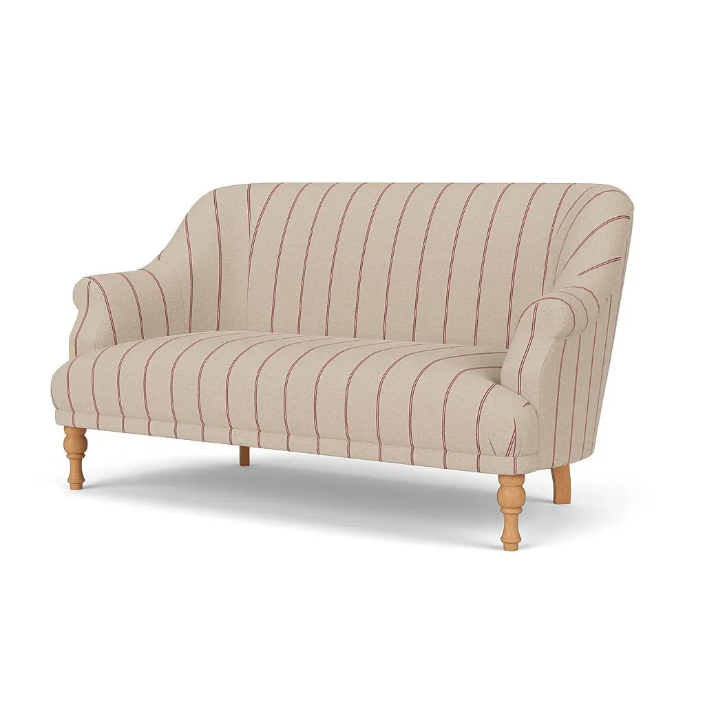 Everett 2-Seater Sofa - Raspberry, Compton Stripe