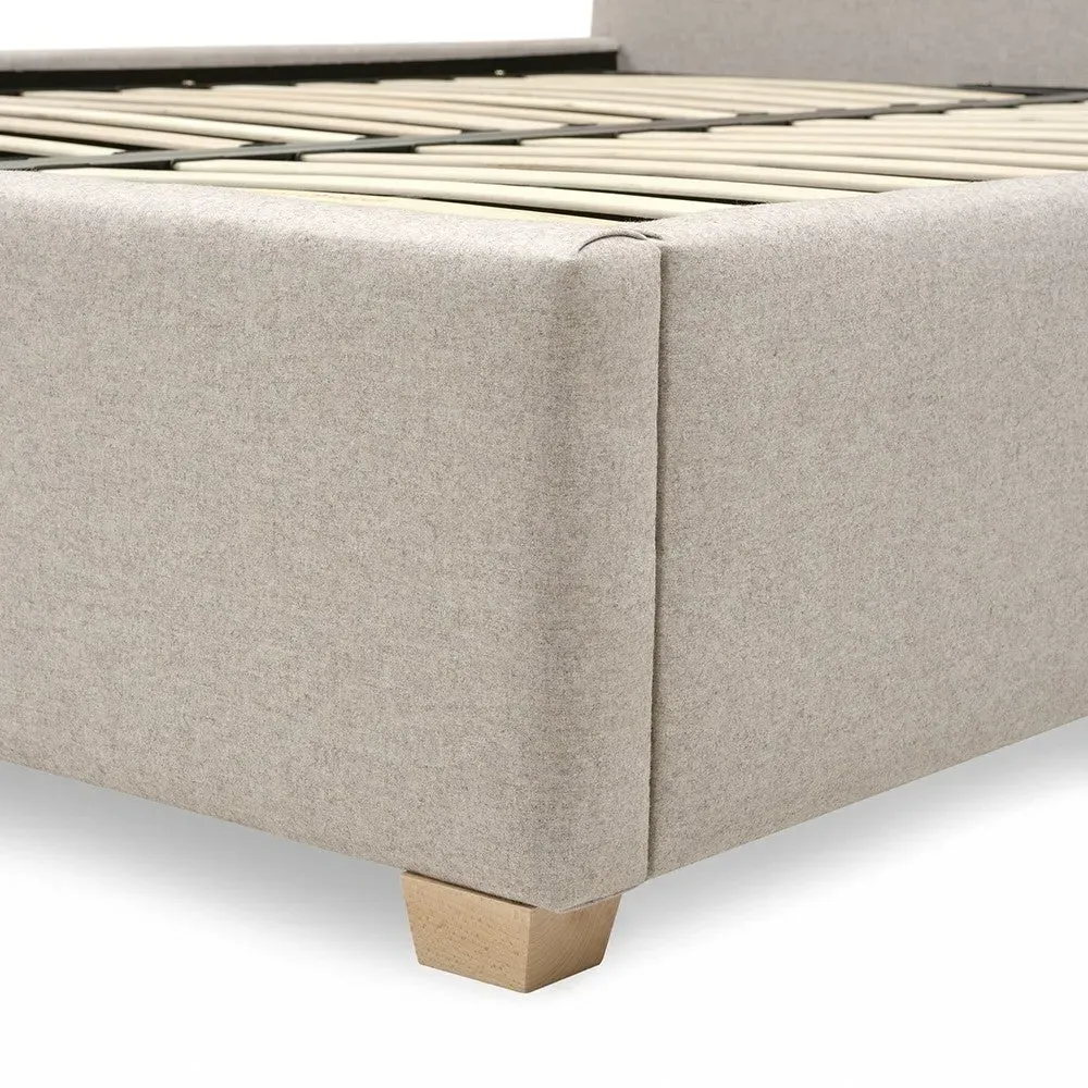 Evesham King Size Ottoman Bed with Storage - Natural, Tweed