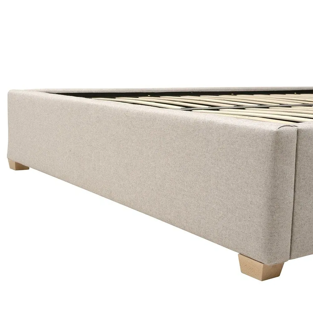 Evesham King Size Ottoman Bed with Storage - Natural, Tweed