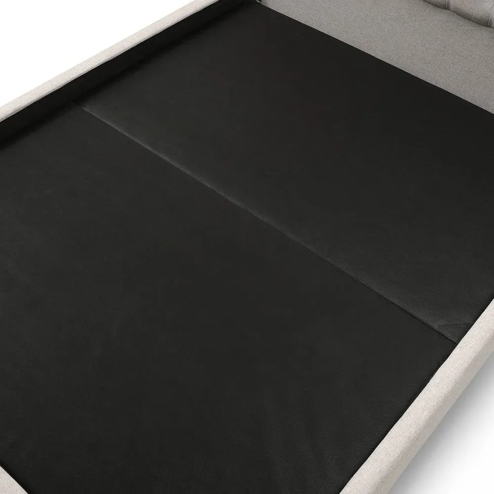 King Size Bed Frame - Natural Tweed