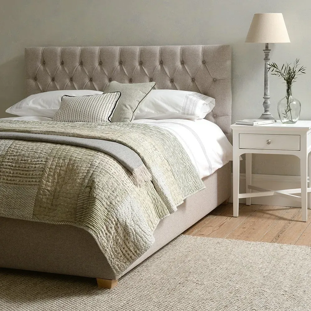 Superking Ottoman Bed with Storage - Natural, Tweed