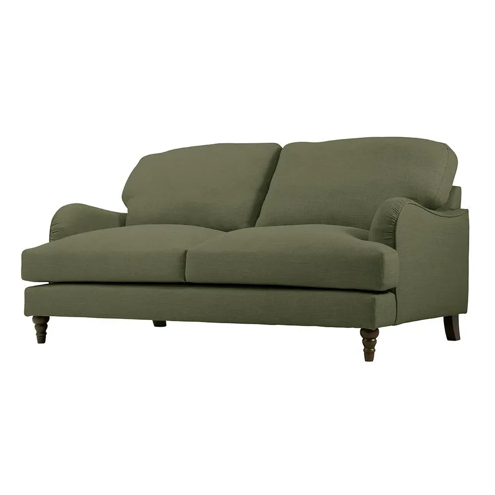 Burton 3-Seater Sofa - Forest Green, House Linen Mix