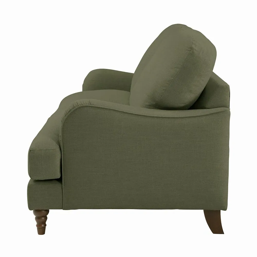 Burton 3-Seater Sofa - Forest Green, House Linen Mix