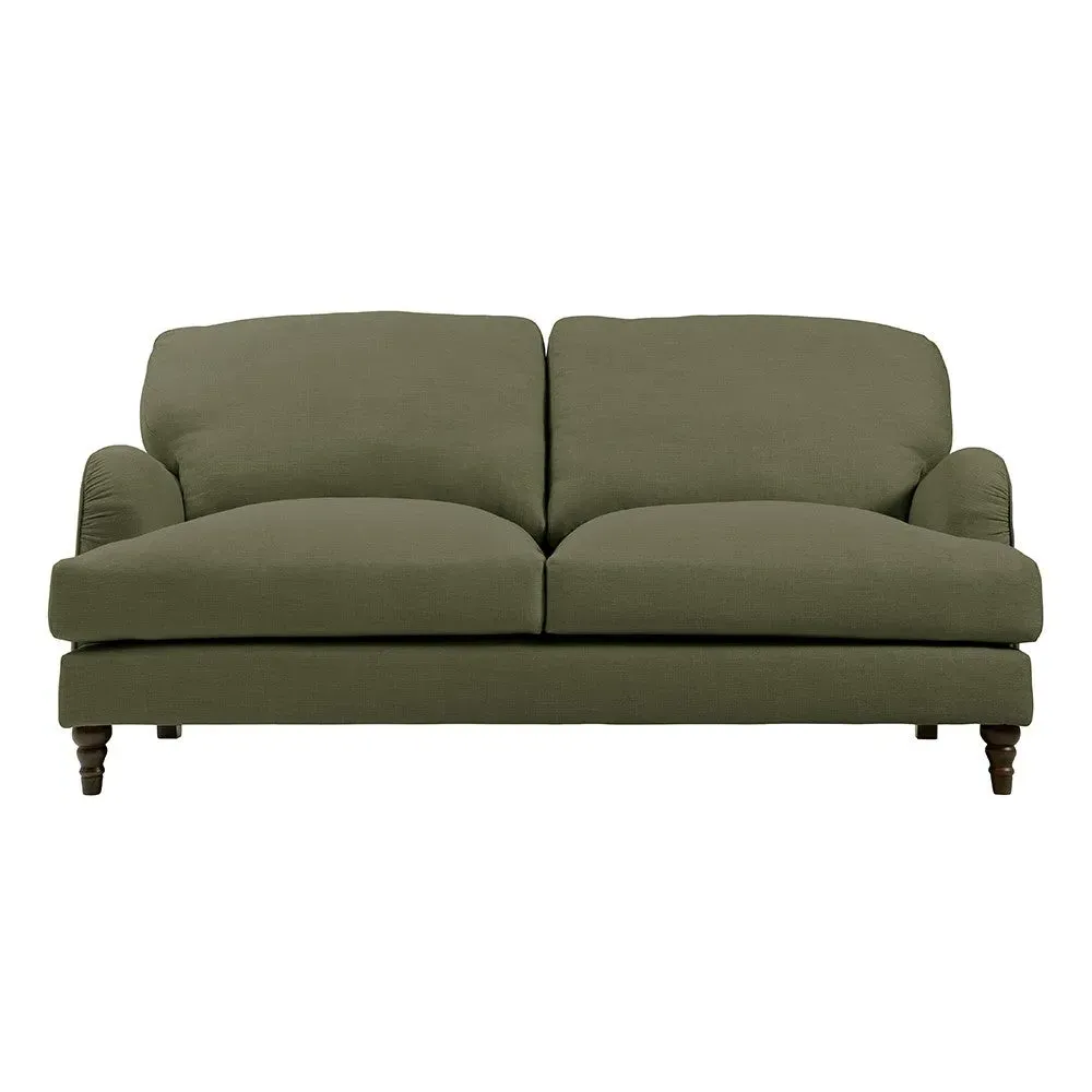 Burton 3-Seater Sofa - Forest Green, House Linen Mix image