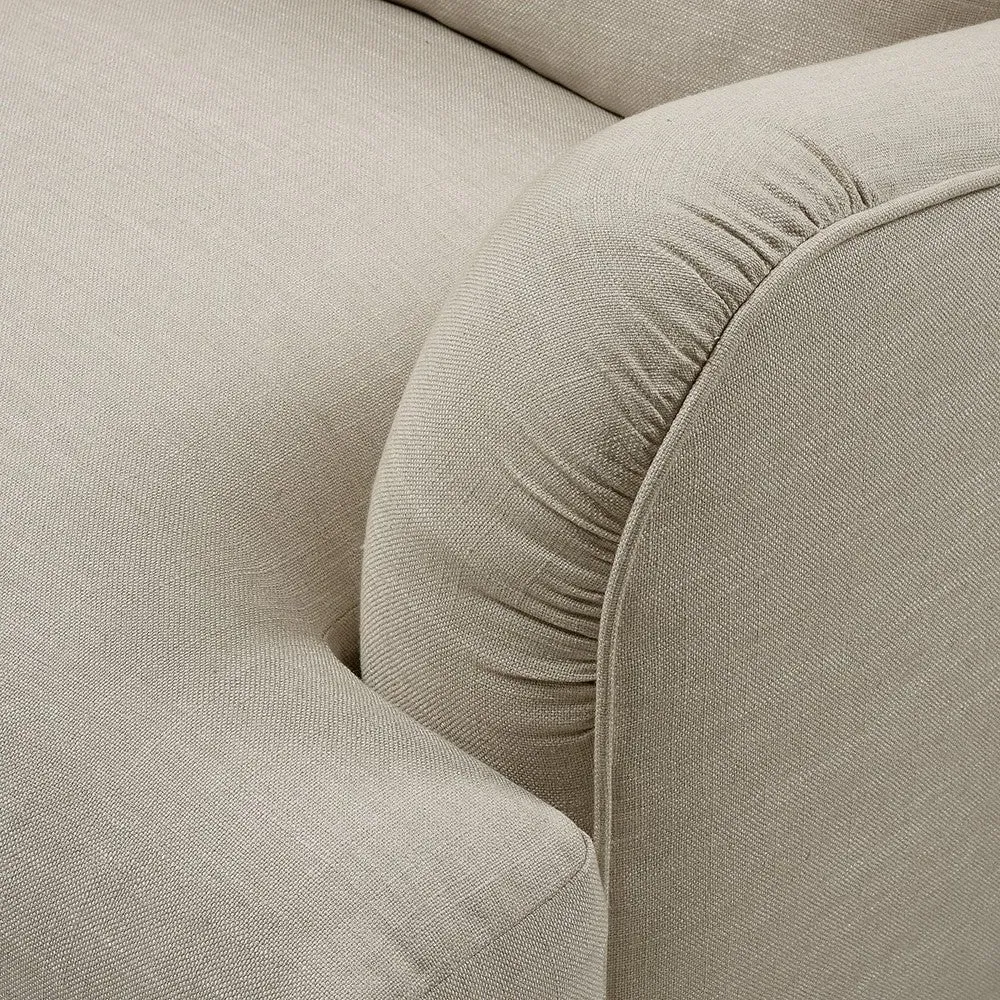 Burton 3-Seater Sofa - Natural, House Linen Mix