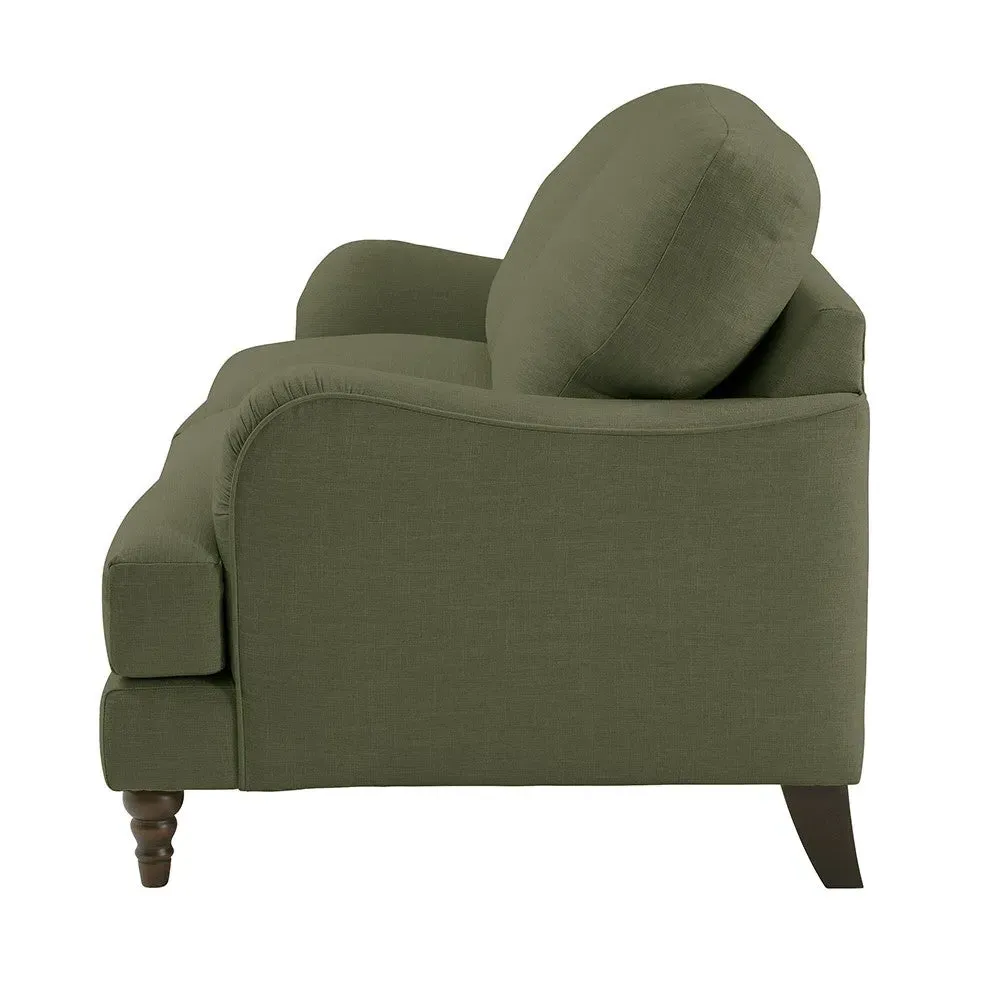 Burton Large 2-Seater Sofa - Forest Green, House Linen Mix