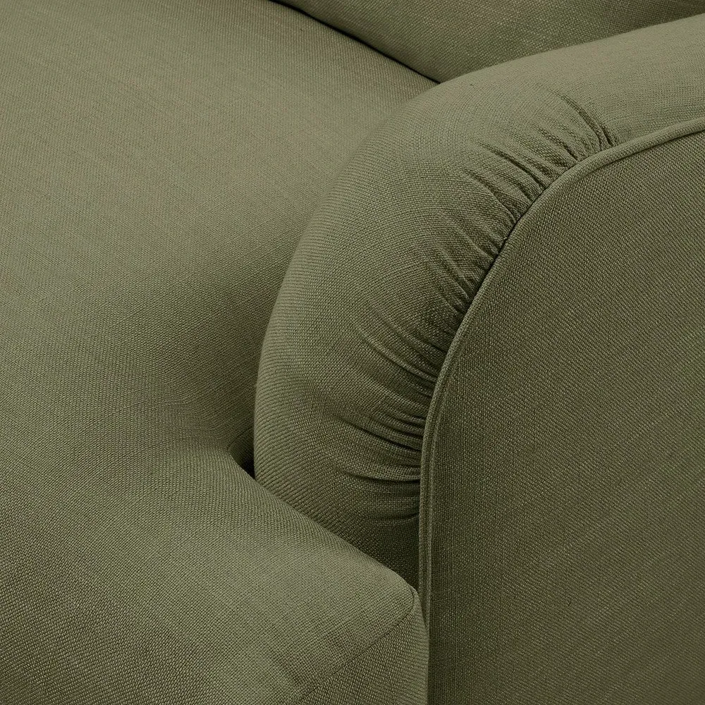 Burton Large 2-Seater Sofa - Forest Green, House Linen Mix