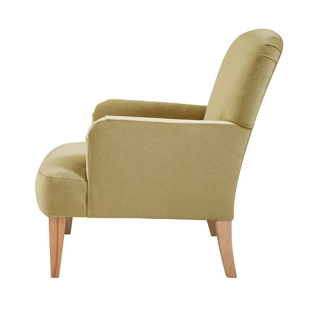 Evelyn Armchair - Ochre, Velvet