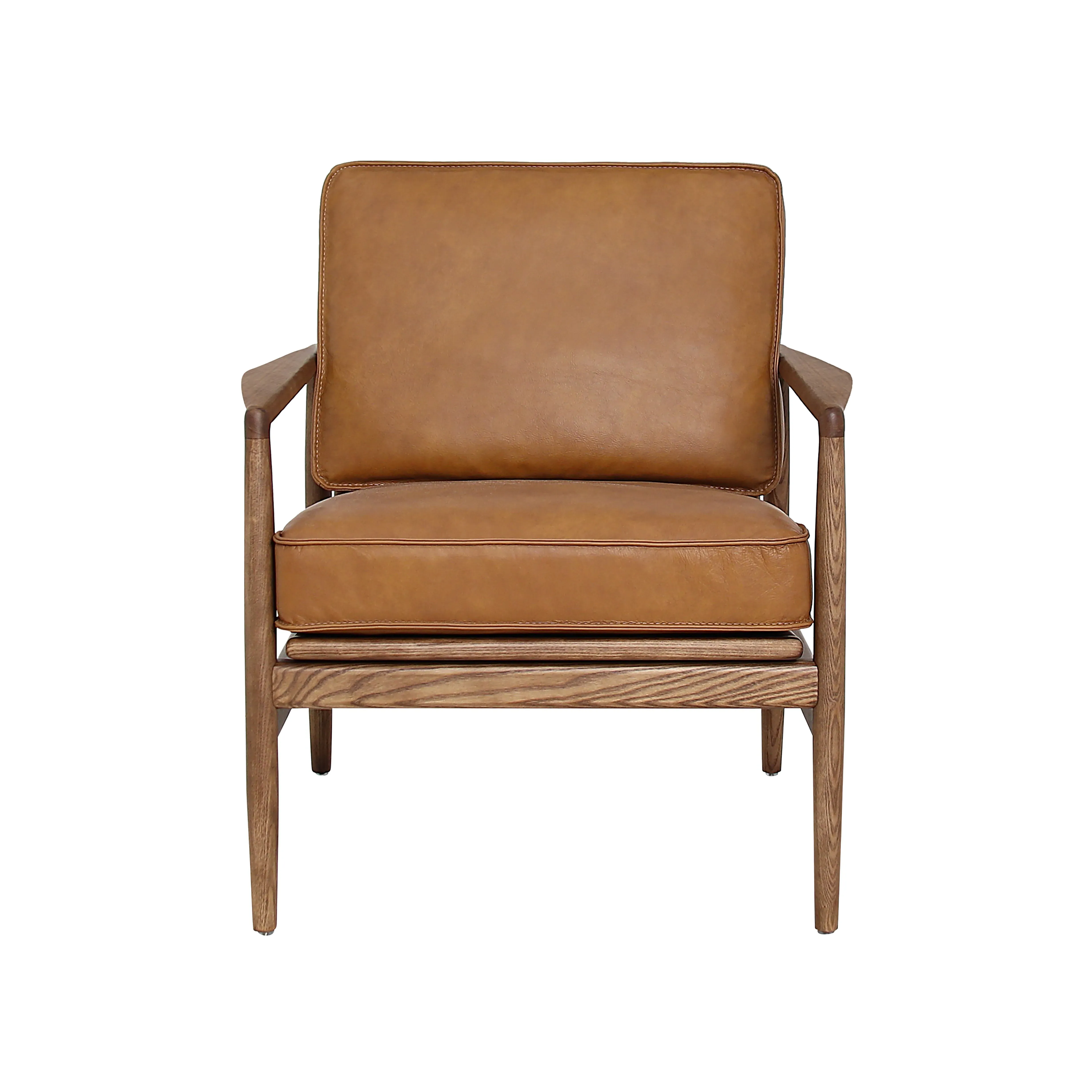 Oliver Armchair - Tan, Leather