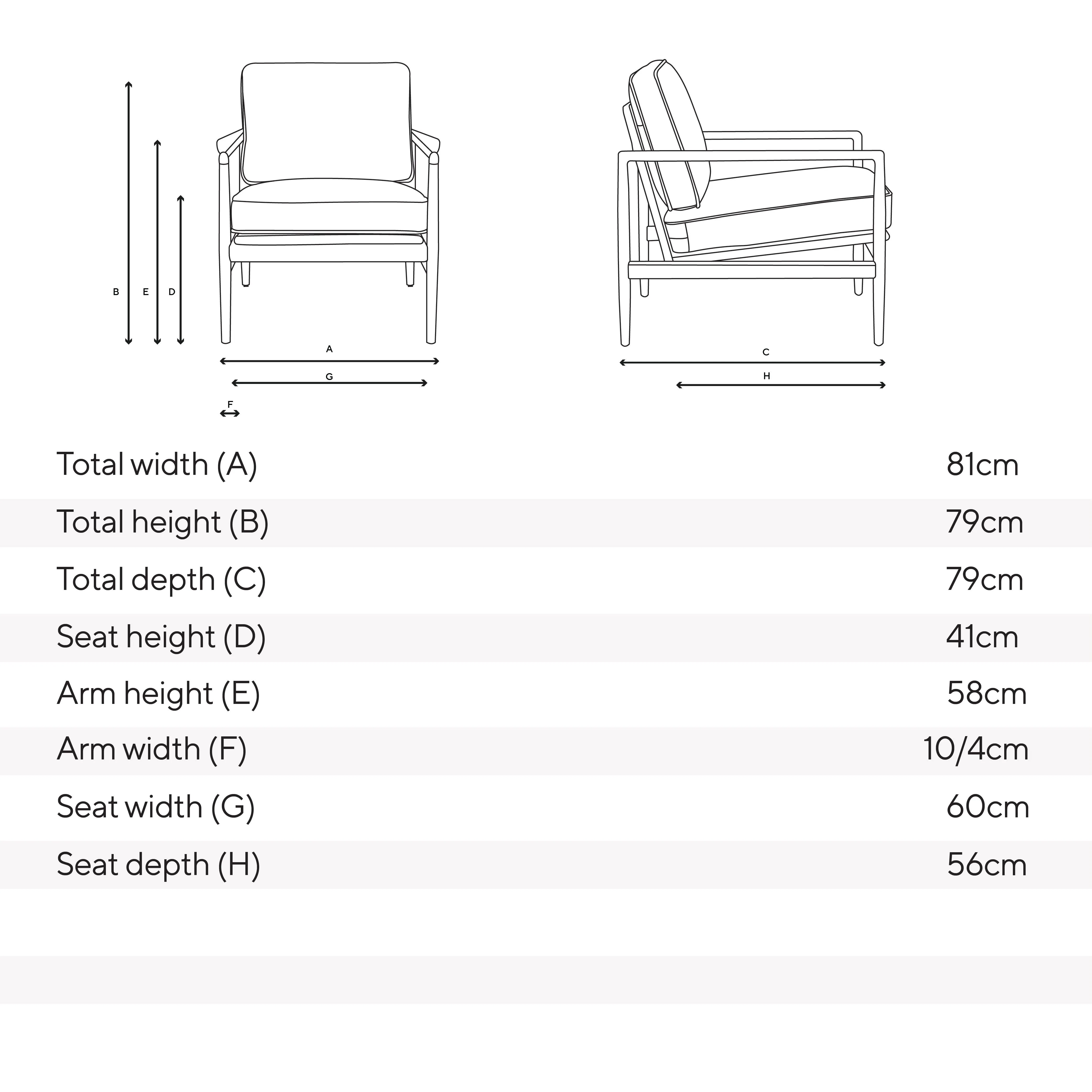 Oliver Armchair - Tan, Leather
