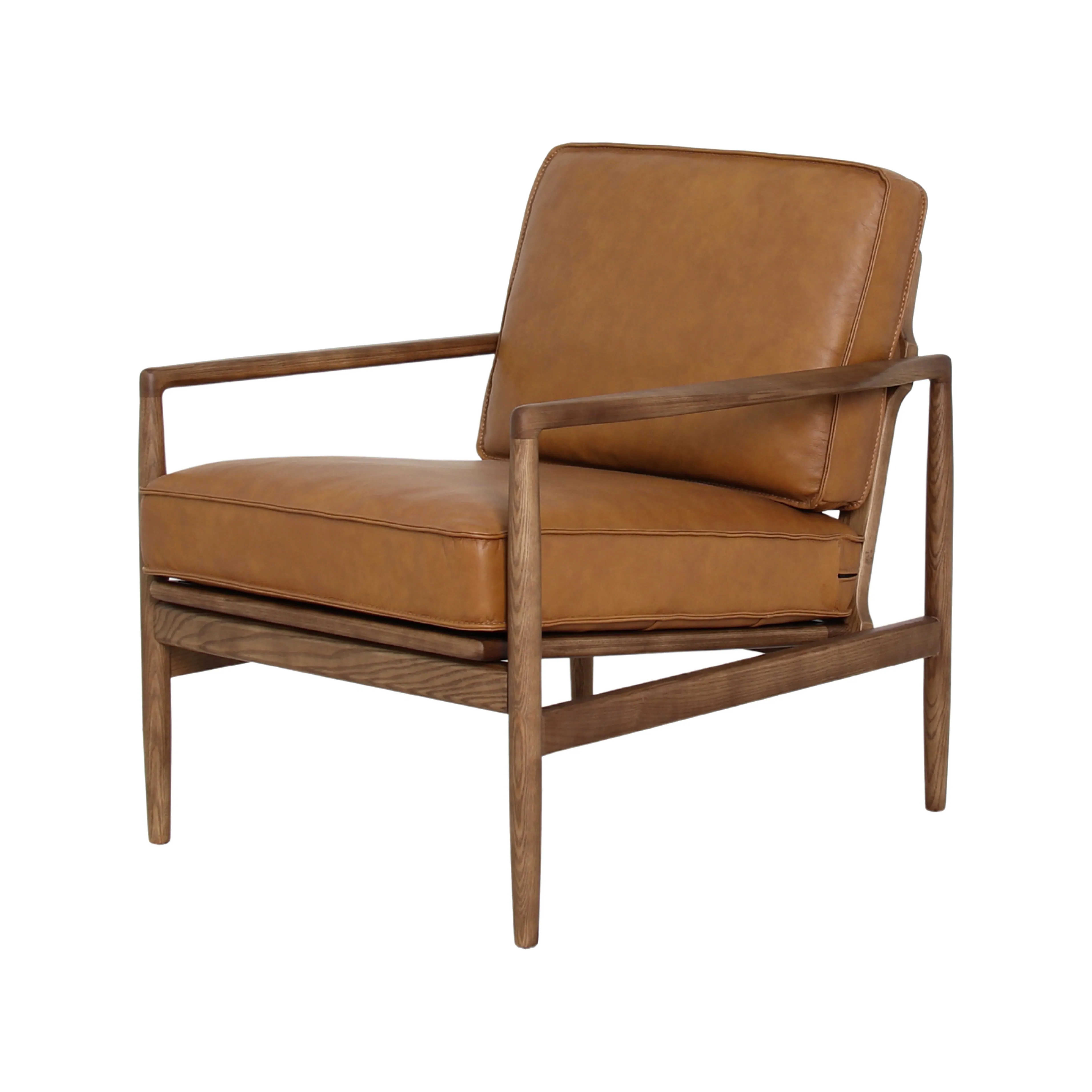 Oliver Armchair - Tan, Leather