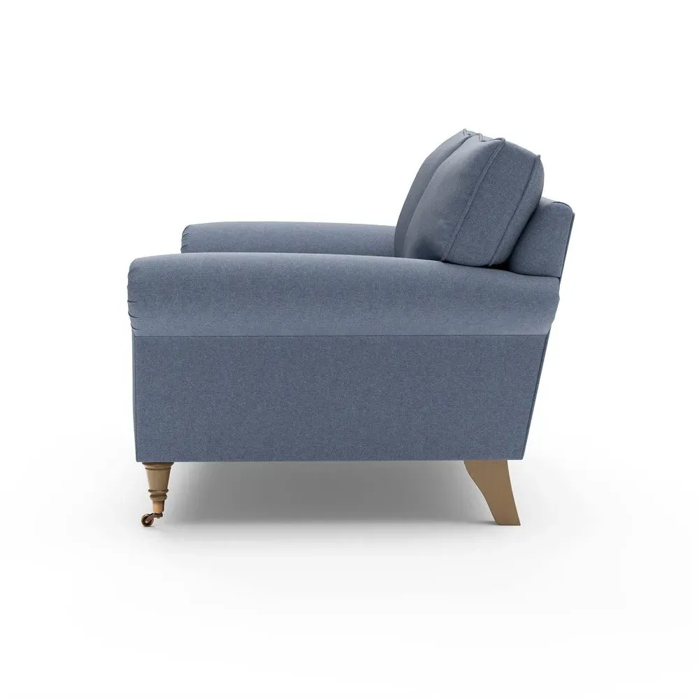 Osbourne 2-Seater Sofa - Indigo, House Linen Mix