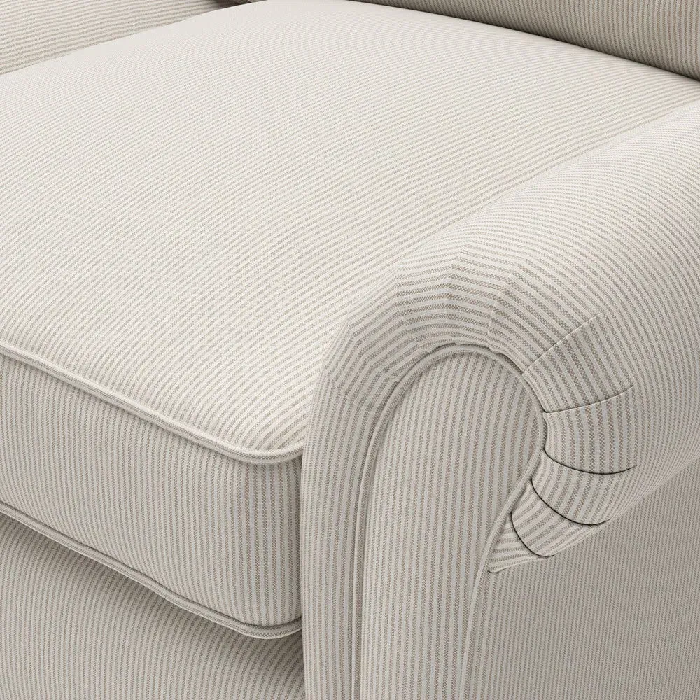 Osbourne 3-Seater Sofa - Natural, Broadway Stripe