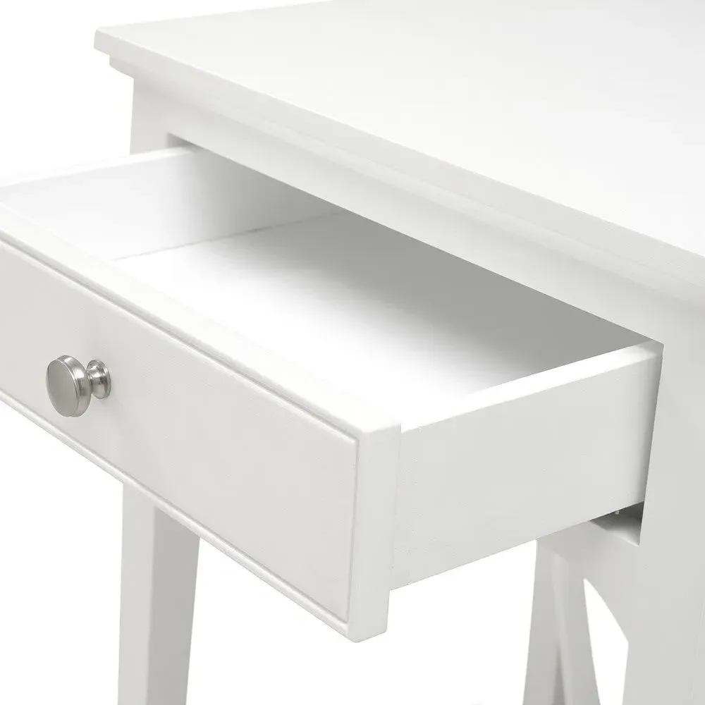 Fairford 1 Drawer Bedside Table - Soft White