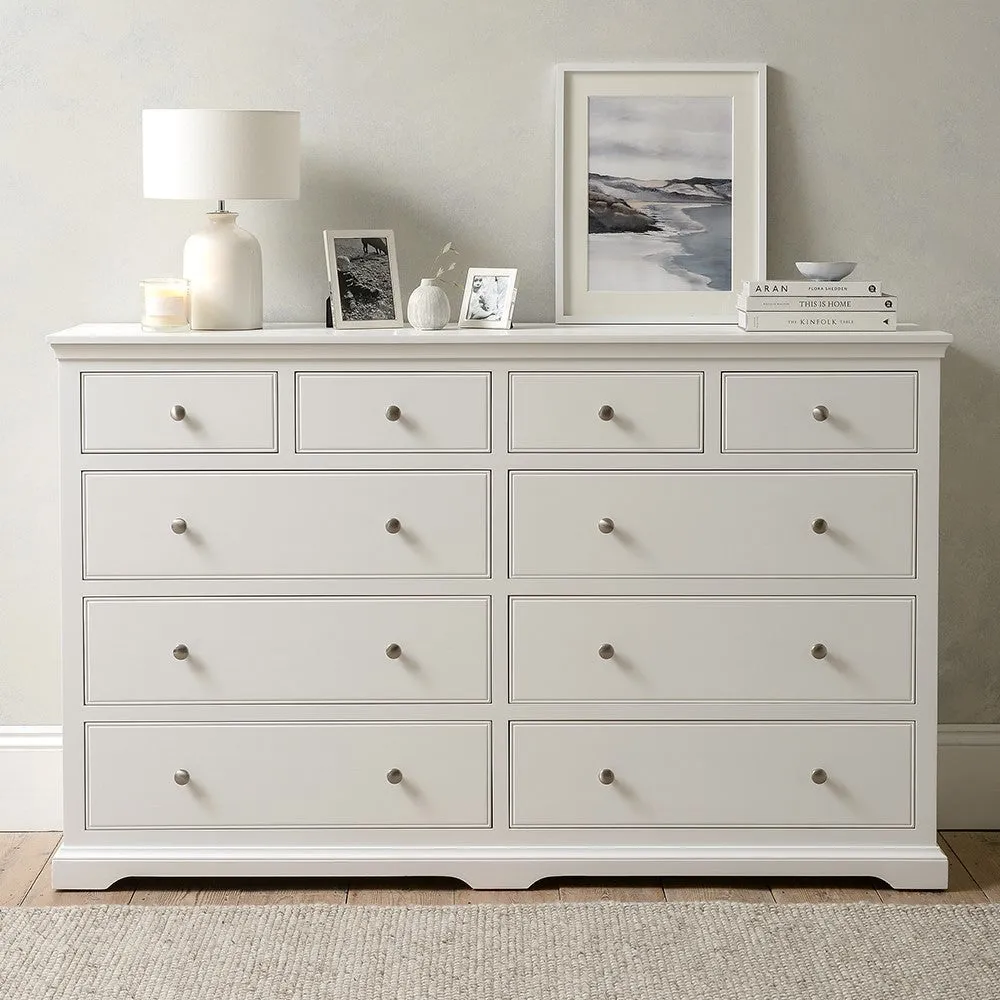 Fairford 10 Drawer Chest - Soft White