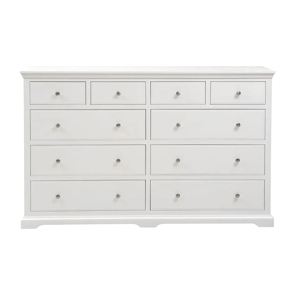 Fairford 10 Drawer Chest - Soft White