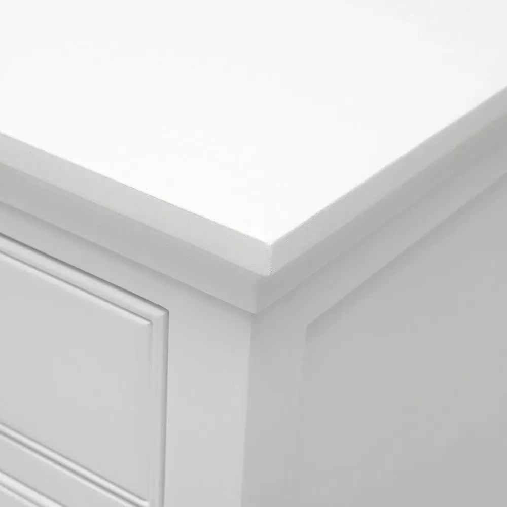 Fairford 3 Drawer Bedside Table - Soft White