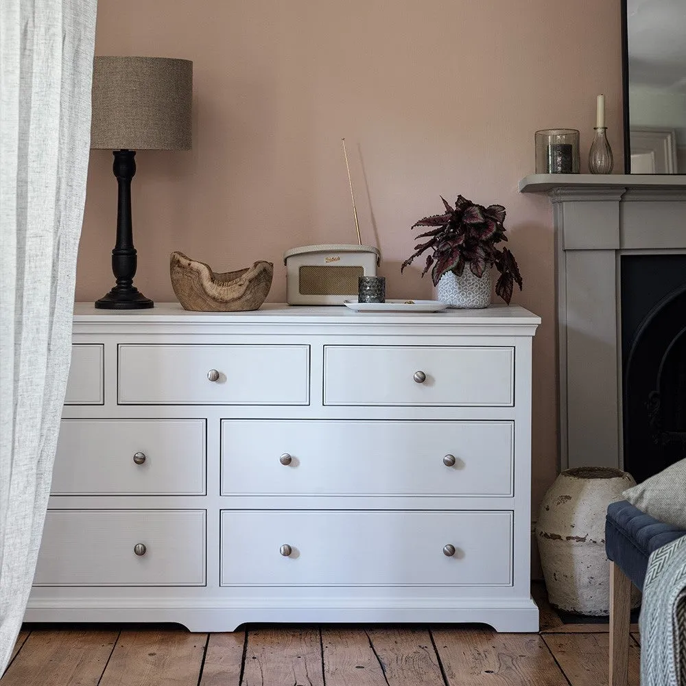 Fairford 7 Drawer Wide Chest - Soft White