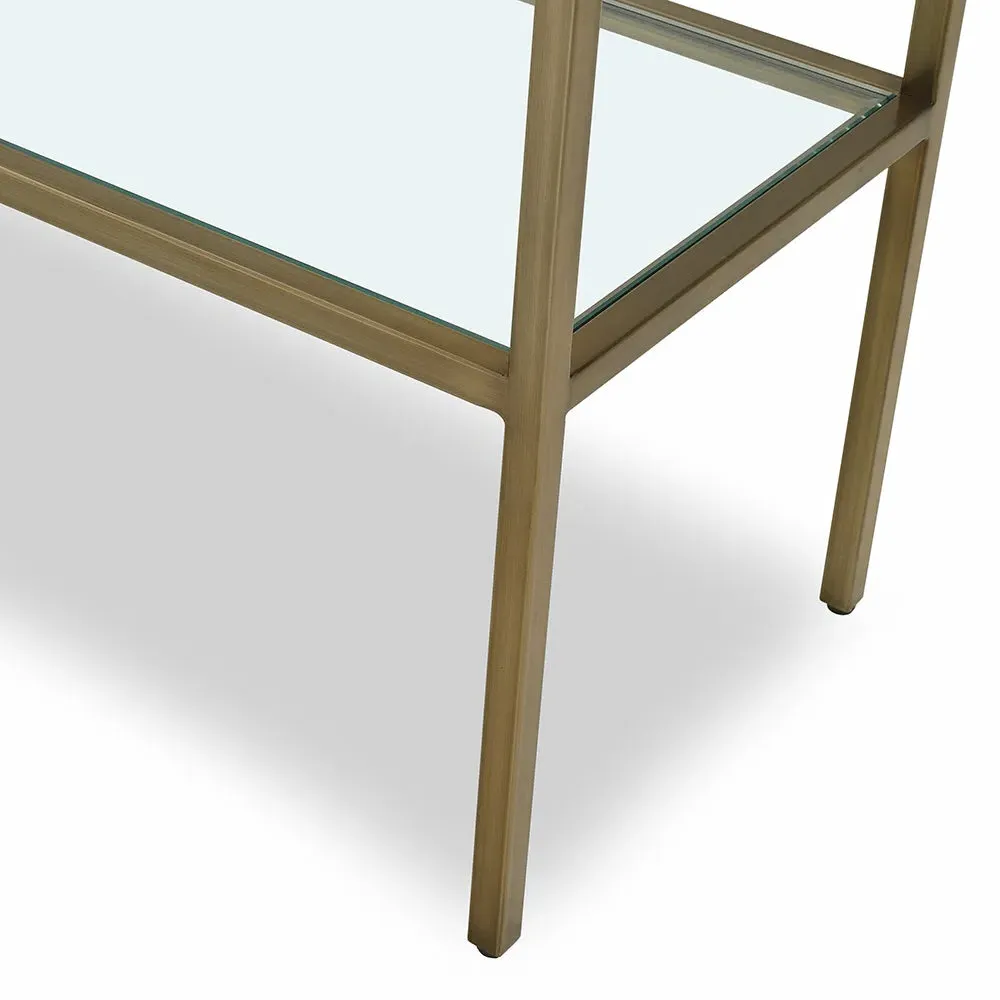 Console Table - Brushed Bronze, Glass