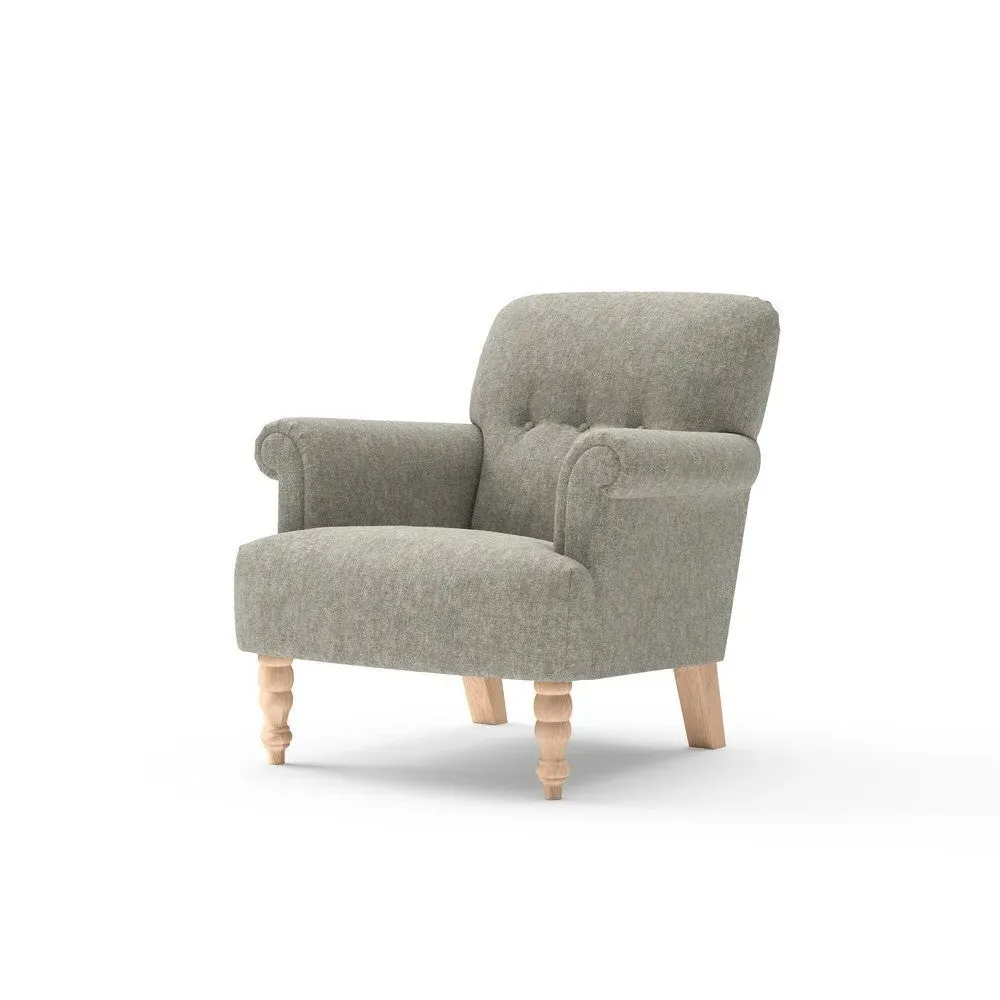 Occasional Upholstery Scroll Arm Armchair - Lichen Green