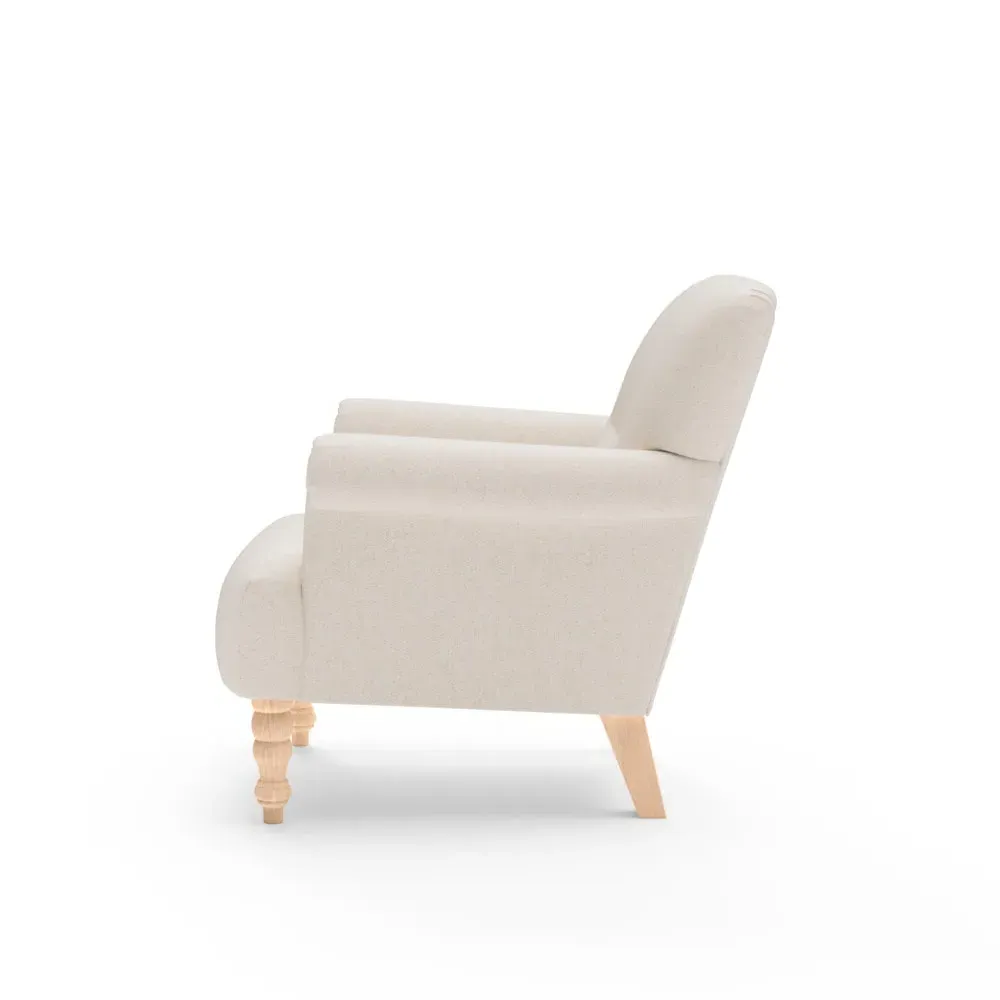 Scroll Arm Armchair - Natural, Rustic Weave