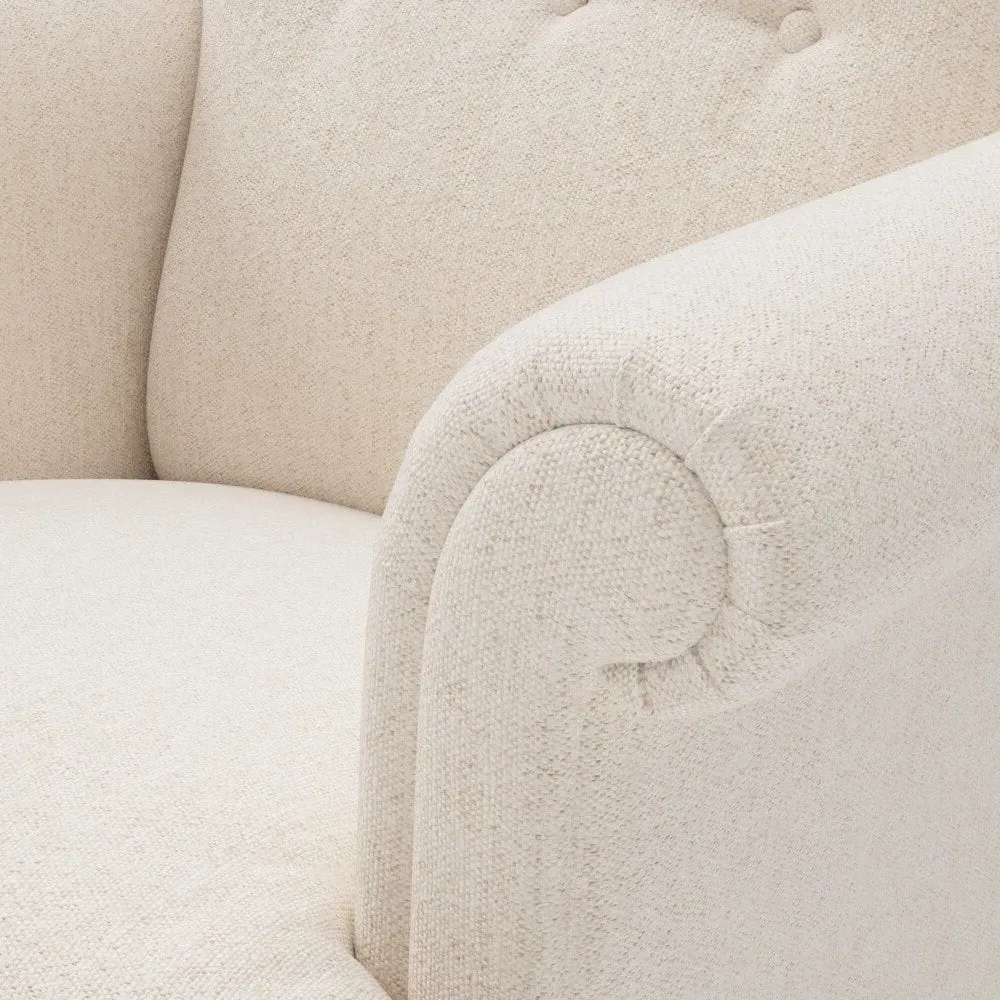 Scroll Arm Armchair - Natural, Rustic Weave