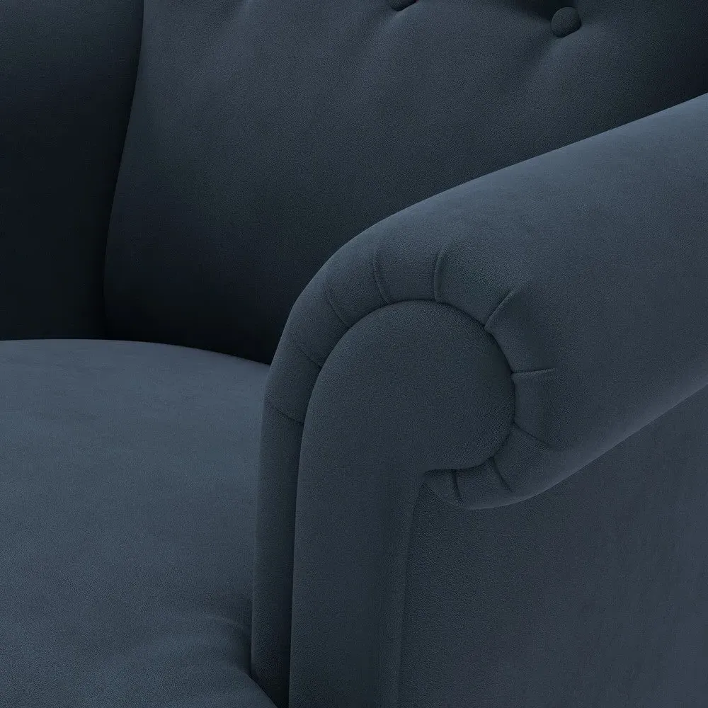 Scroll Arm Armchair - Night Sky, Matt Velvet