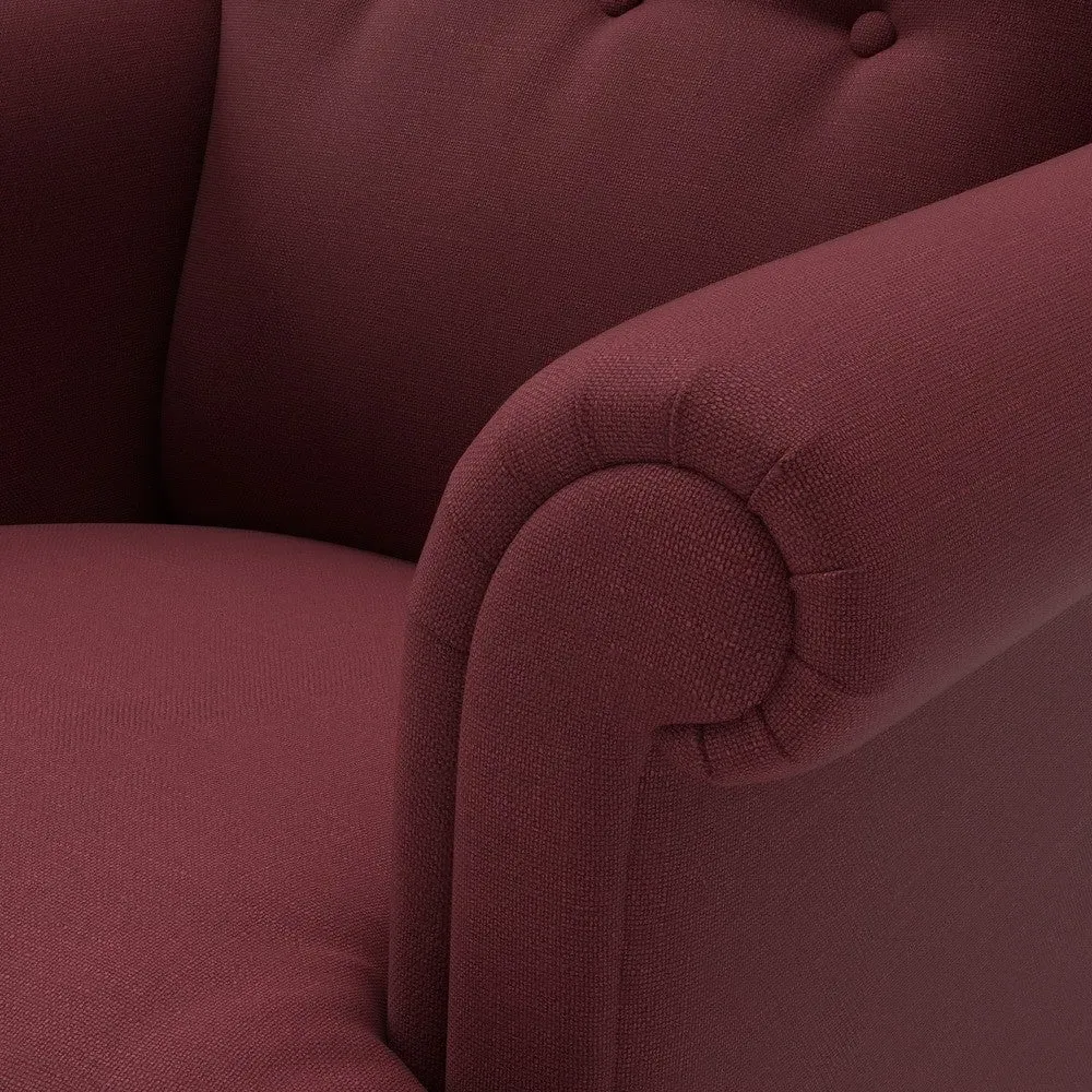 Scroll Arm Armchair - Rosehip, House Linen Mix