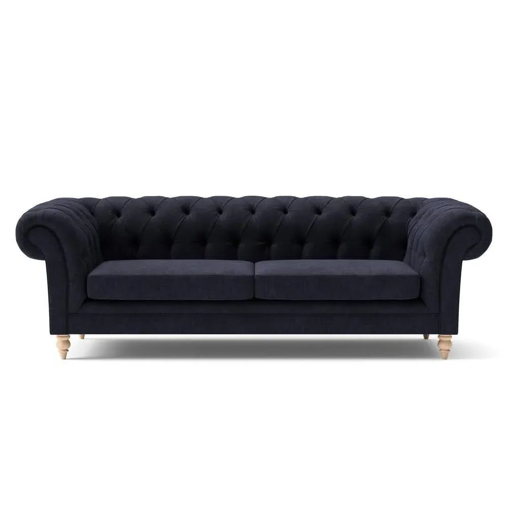 3-Seater Chesterfield Sofa - Ink, Eco Chenille