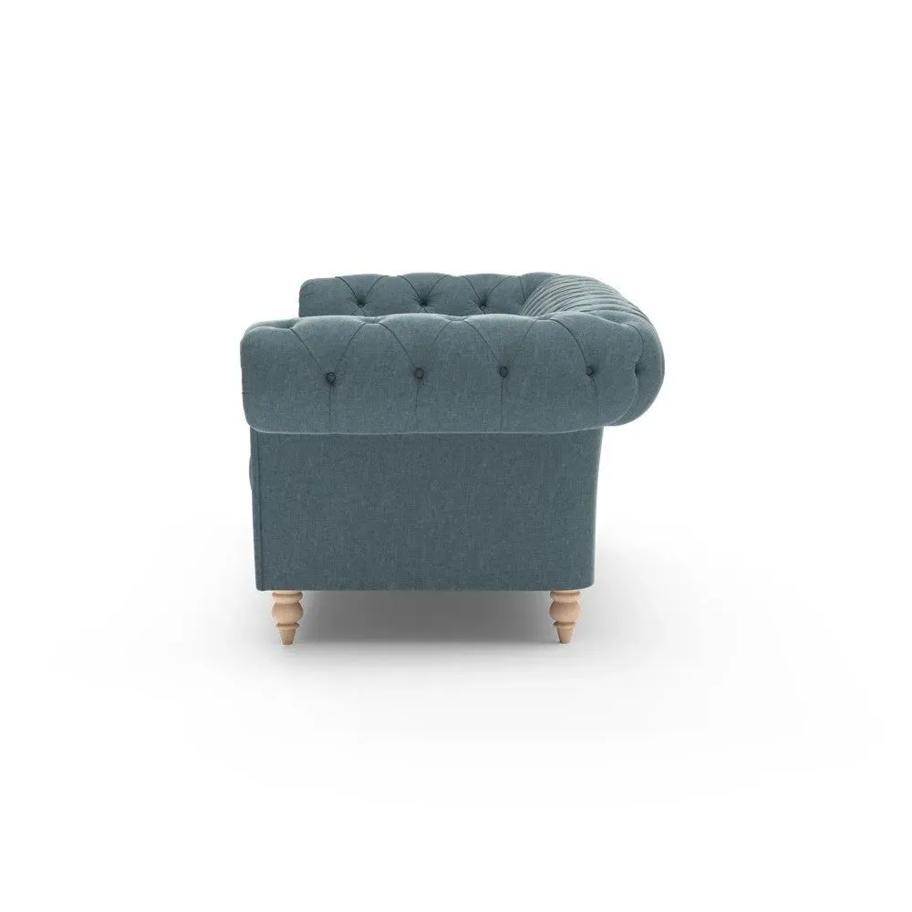 3-Seater Chesterfield Sofa - Teal, Eco Chenille