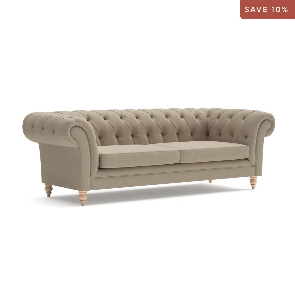 3-Seater Sofa - Natural, House Linen Mix