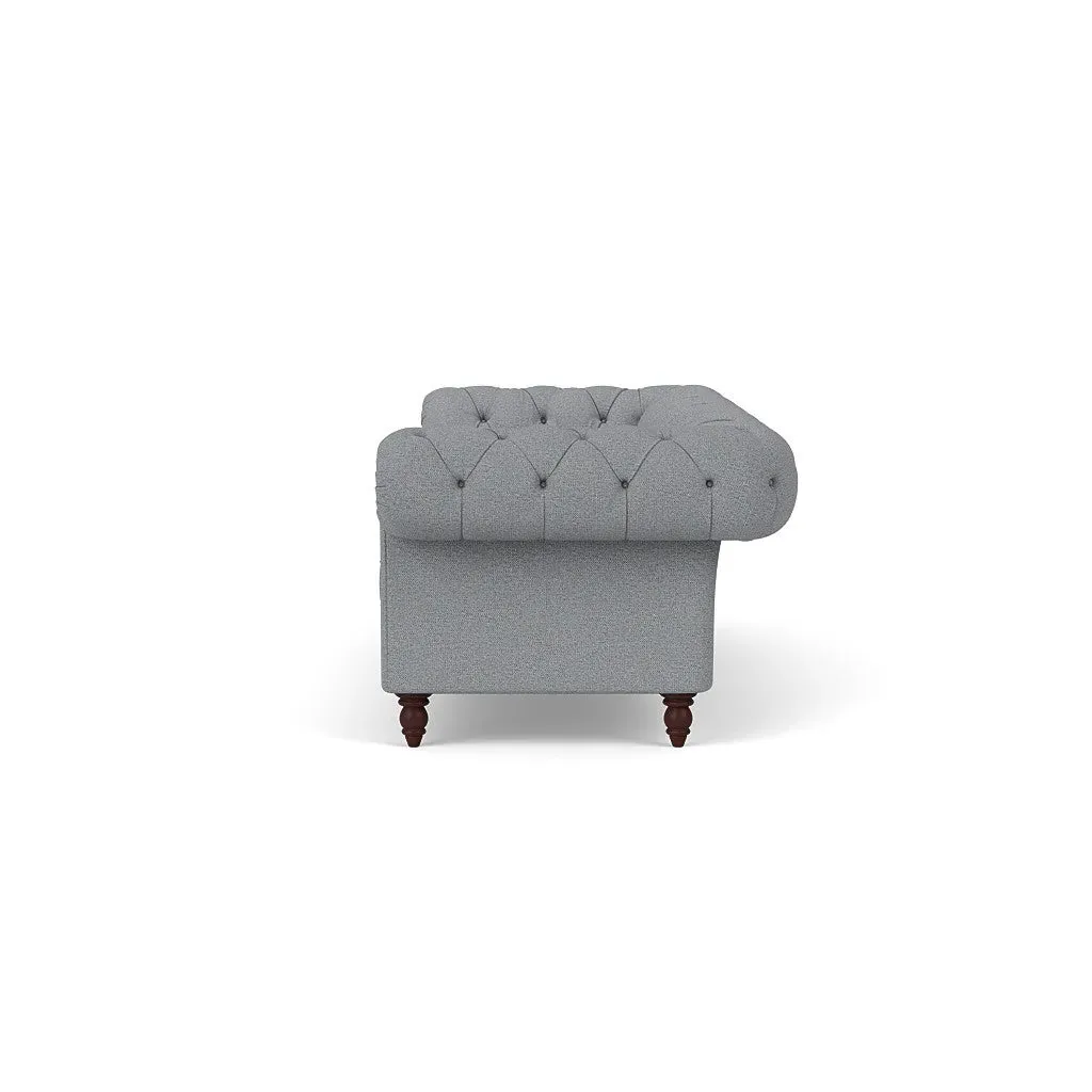 Harris 3-Seater Chesterfield Sofa - Blue, House Weave