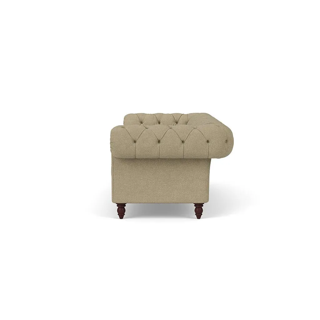 Harris 3-Seater Chesterfield Sofa - Green, House Weave