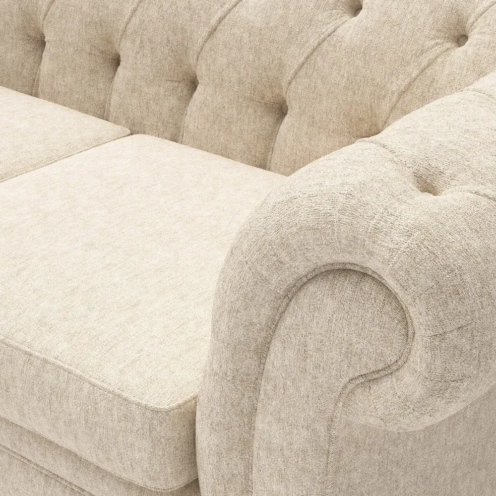 Large 2-Seater Sofa - Natural, Aquaclean Oxford