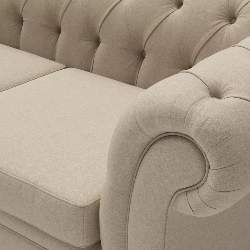 Large 2-Seater Sofa - Natural, House Linen Mix