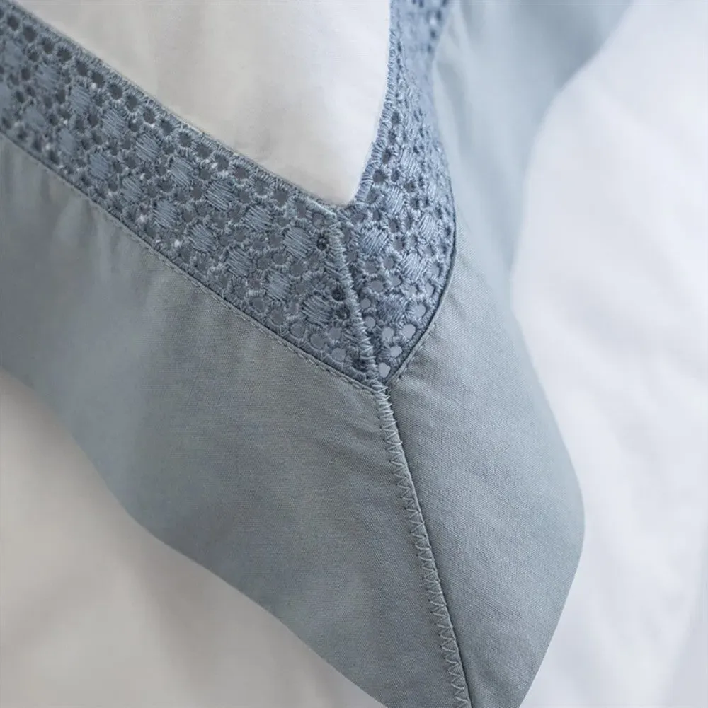 Hatherley Super King Duvet Cover Set - Blue, Cotton