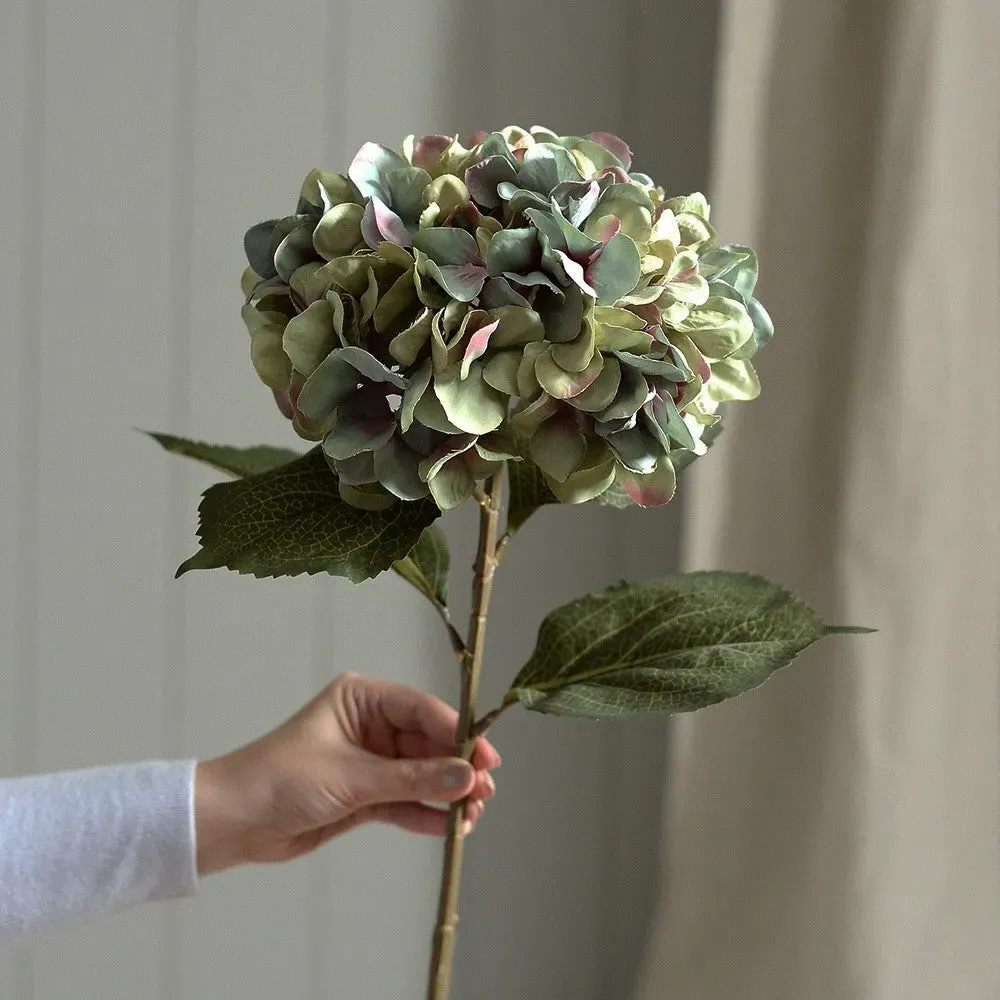 Antique Giant Hydrangea Stem - Blue