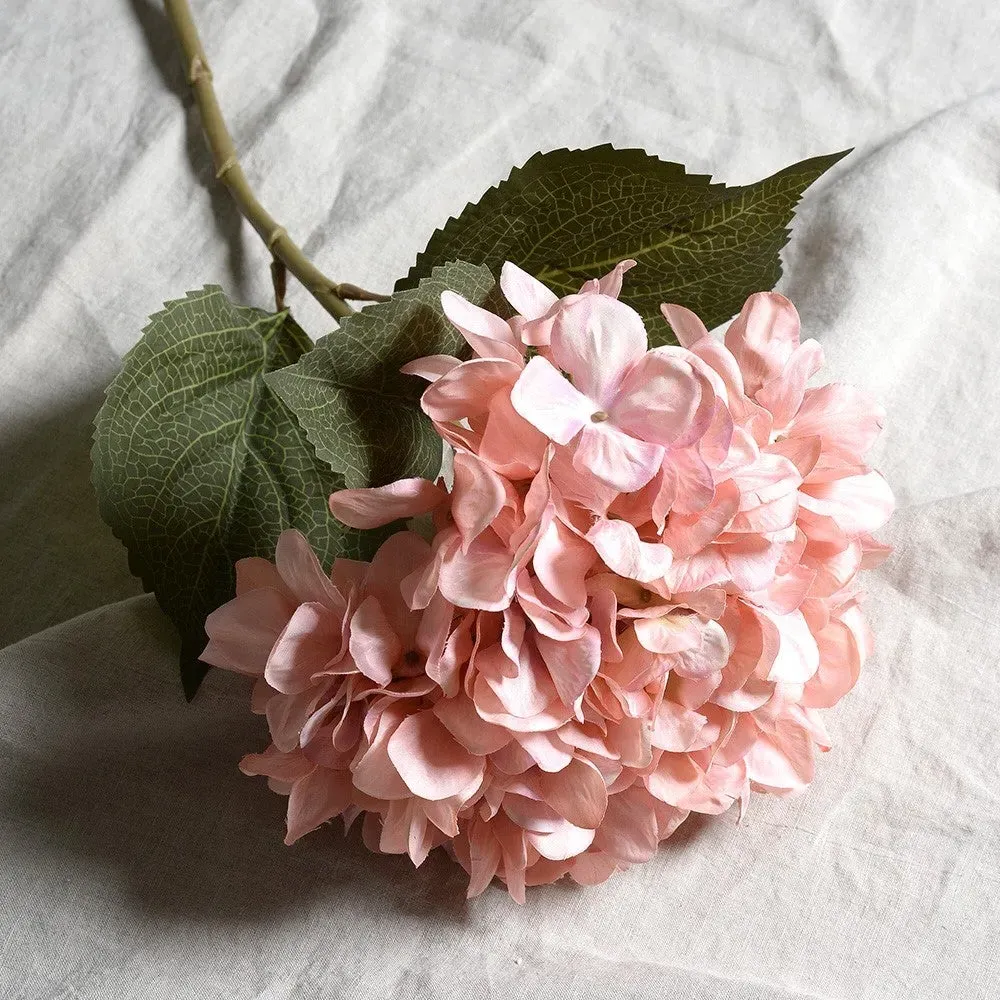 Antique Giant Hydrangea Stem - Blush Pink