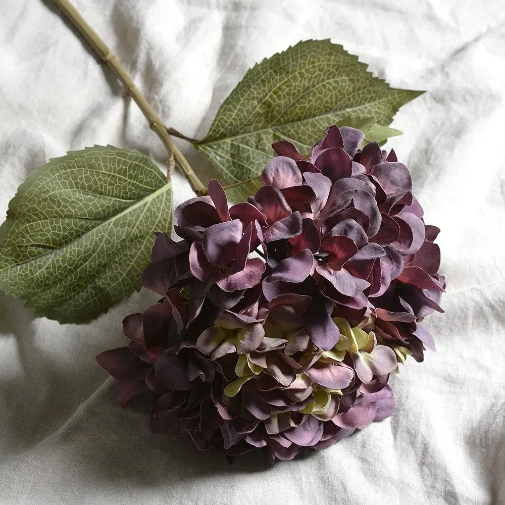 Antique Giant Hydrangea Stem - Purple