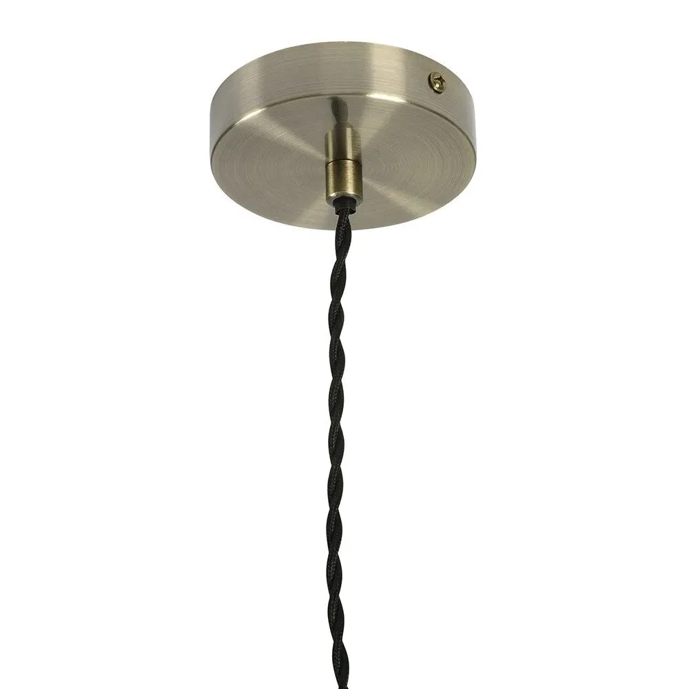 Aston Oval Pendant Light - Transparent, Ribbed Glass