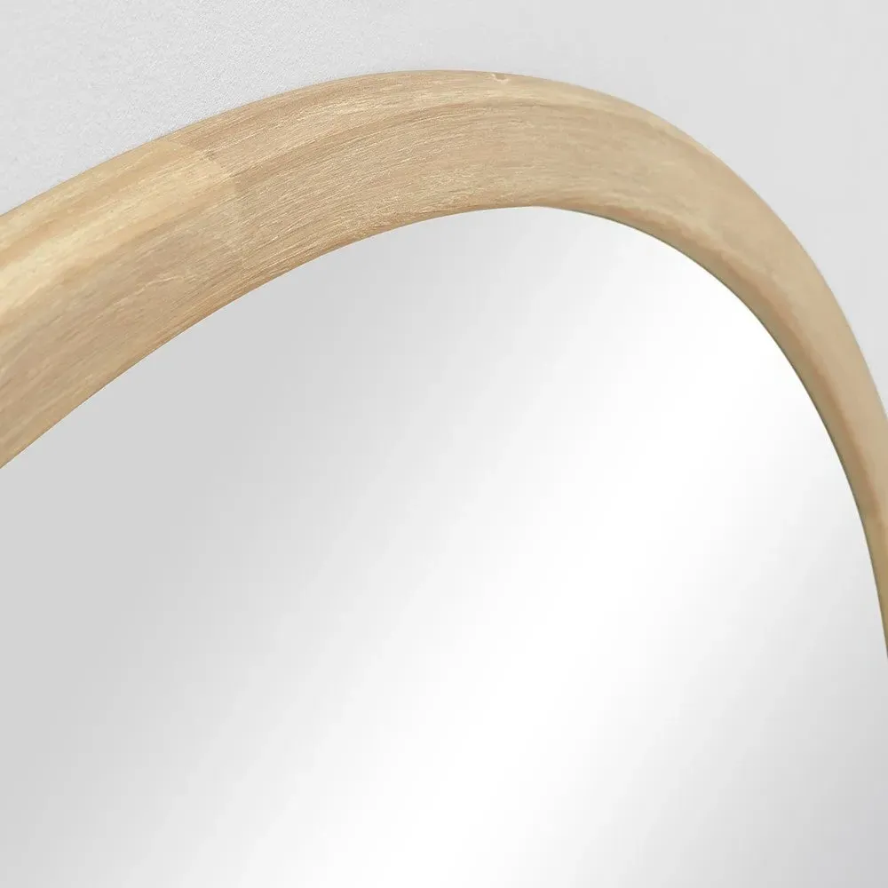 Berkeley Nordic Oak Round Mirror - Oak