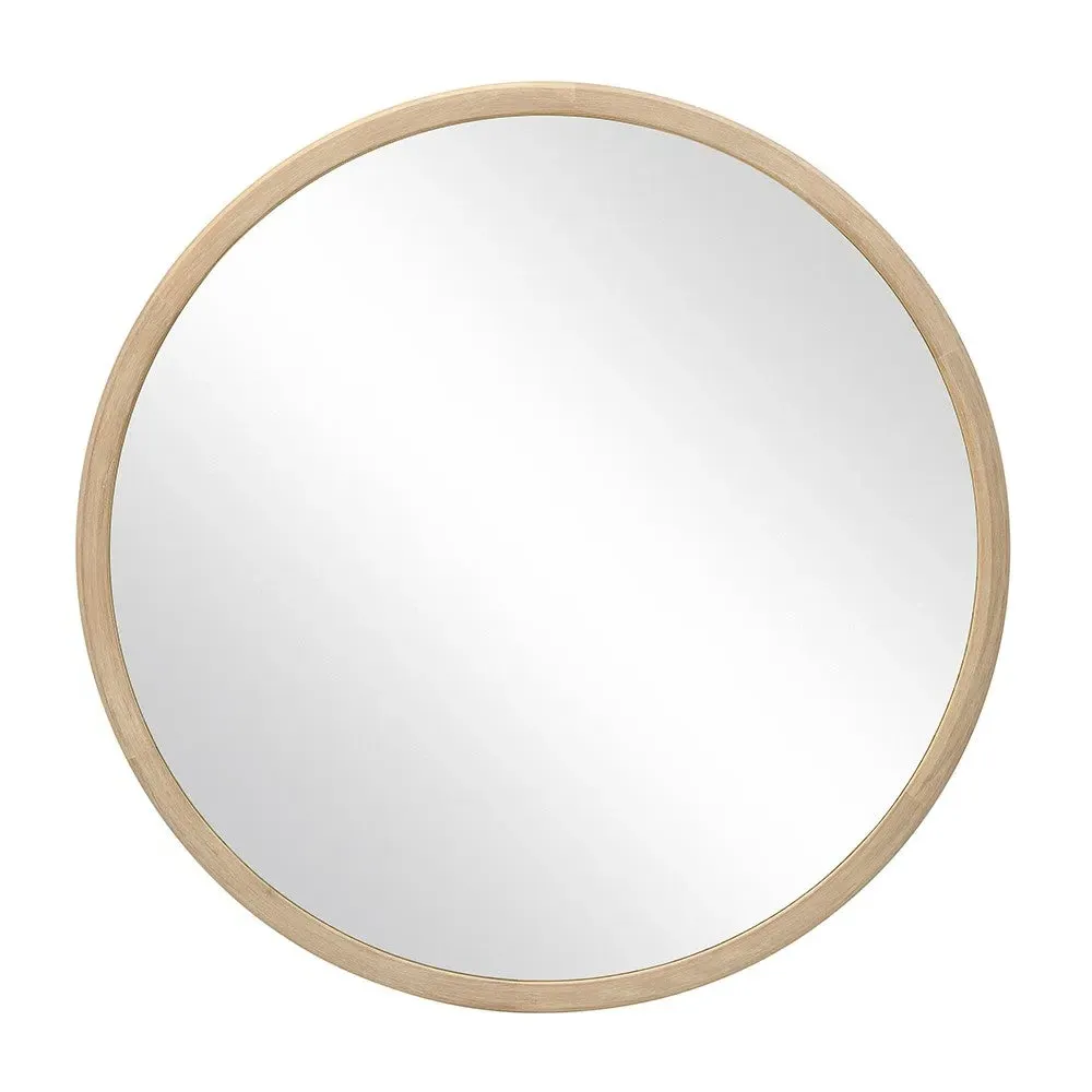 Berkeley Nordic Oak Round Mirror - Oak image
