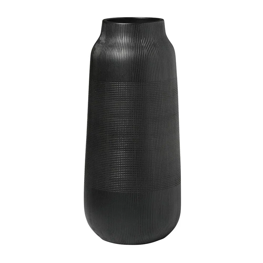 Black Clay Vase 35cm - Black